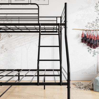 The Diamond Twin-Over-Full Metal Bunk Bed -Black