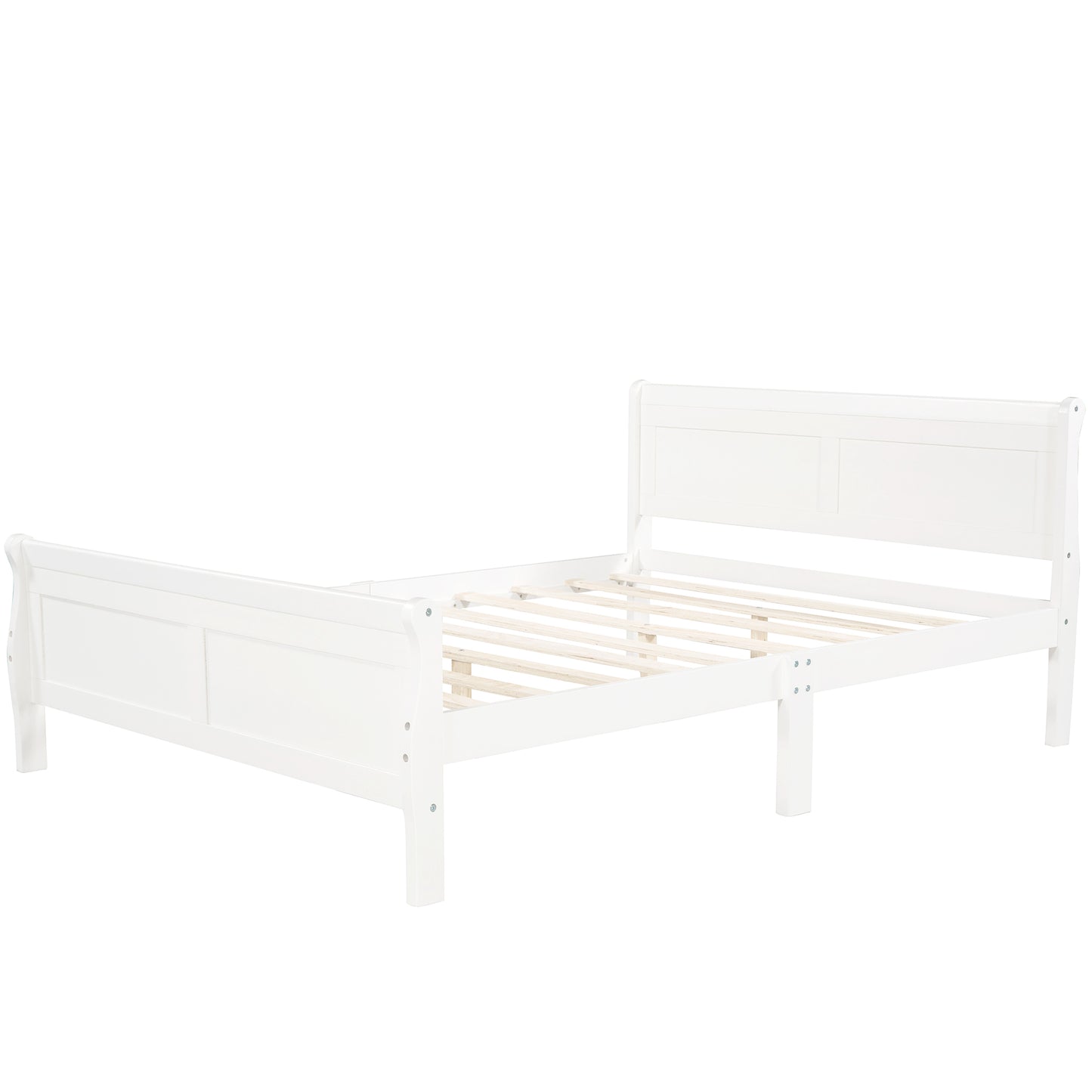 Urban Fusion Full Size Wood Platform Bed - White