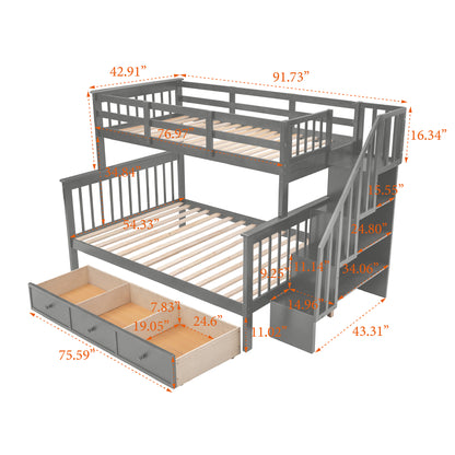 ElevateMax Twin-Over-Full Bunk Bed