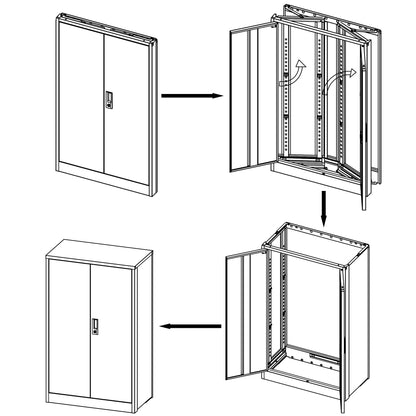Secure Guard Storage Metal Cabinet - White