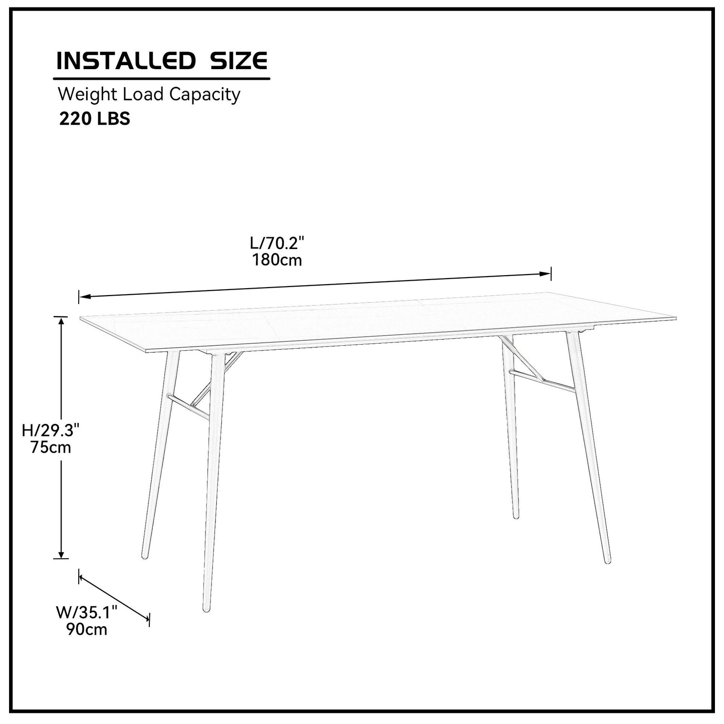 Elegant Ebony Dining Table