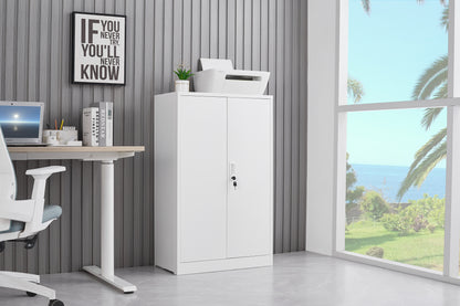 Secure Guard Storage Metal Cabinet - White