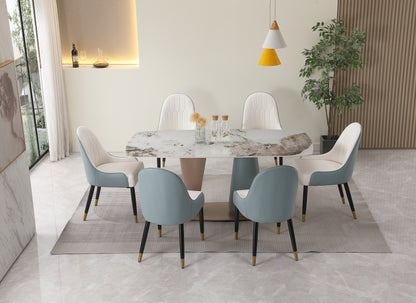 Champagne Blue Bliss Dining Table