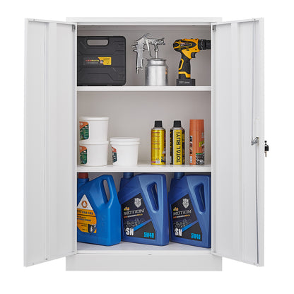 Secure Guard Storage Metal Cabinet - White