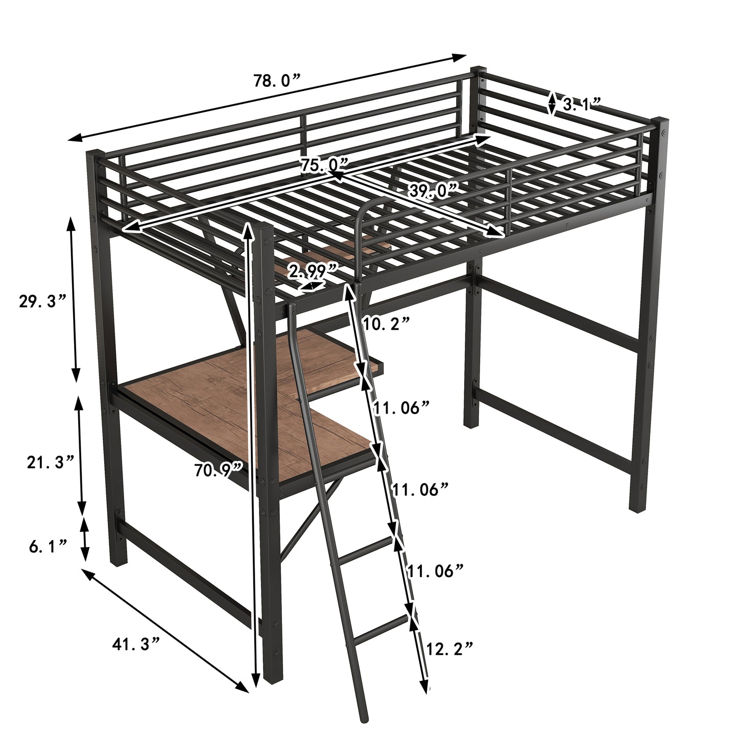 Metro High Rise Loft Bed