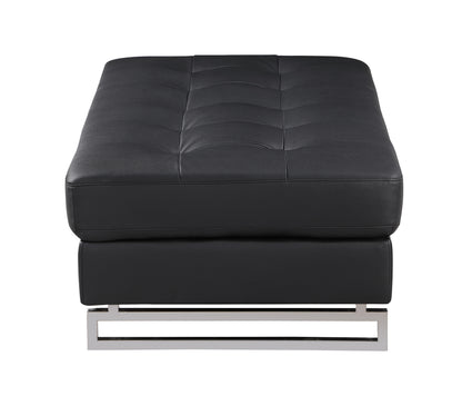 United Genuine Leather Ottoman - Black