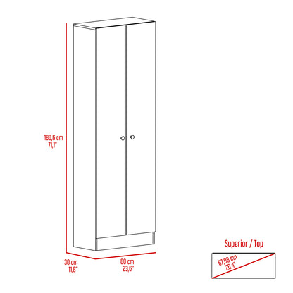 Greyson Tall Storage Cabinet - Light Oak and Black