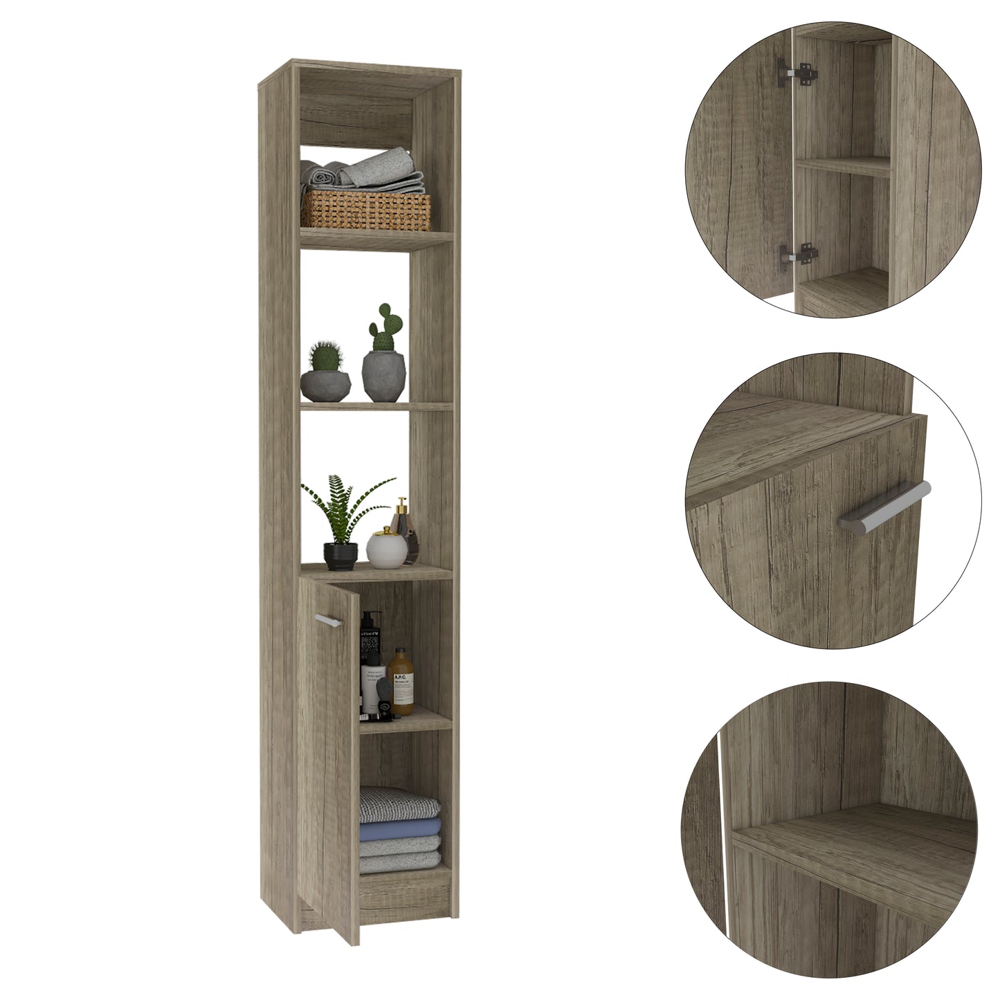 Malaga Linen Cabinet - Pine
