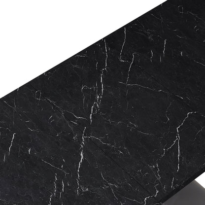 Black Marble X Dining Table
