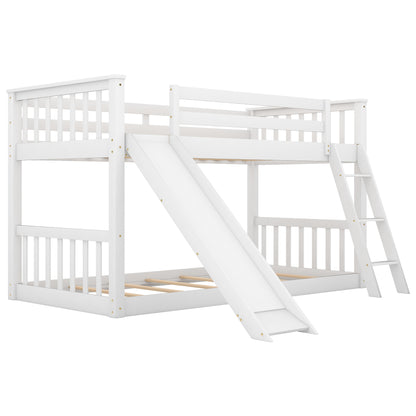 Slide & Climb Twin Bunk Bed, Snow White