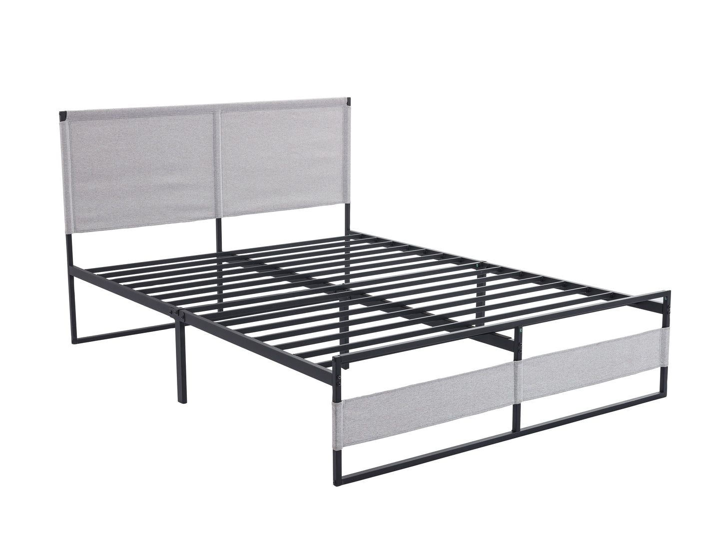 Ovi King Size Metal Bed Frame - Gray