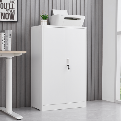 Secure Guard Storage Metal Cabinet - White