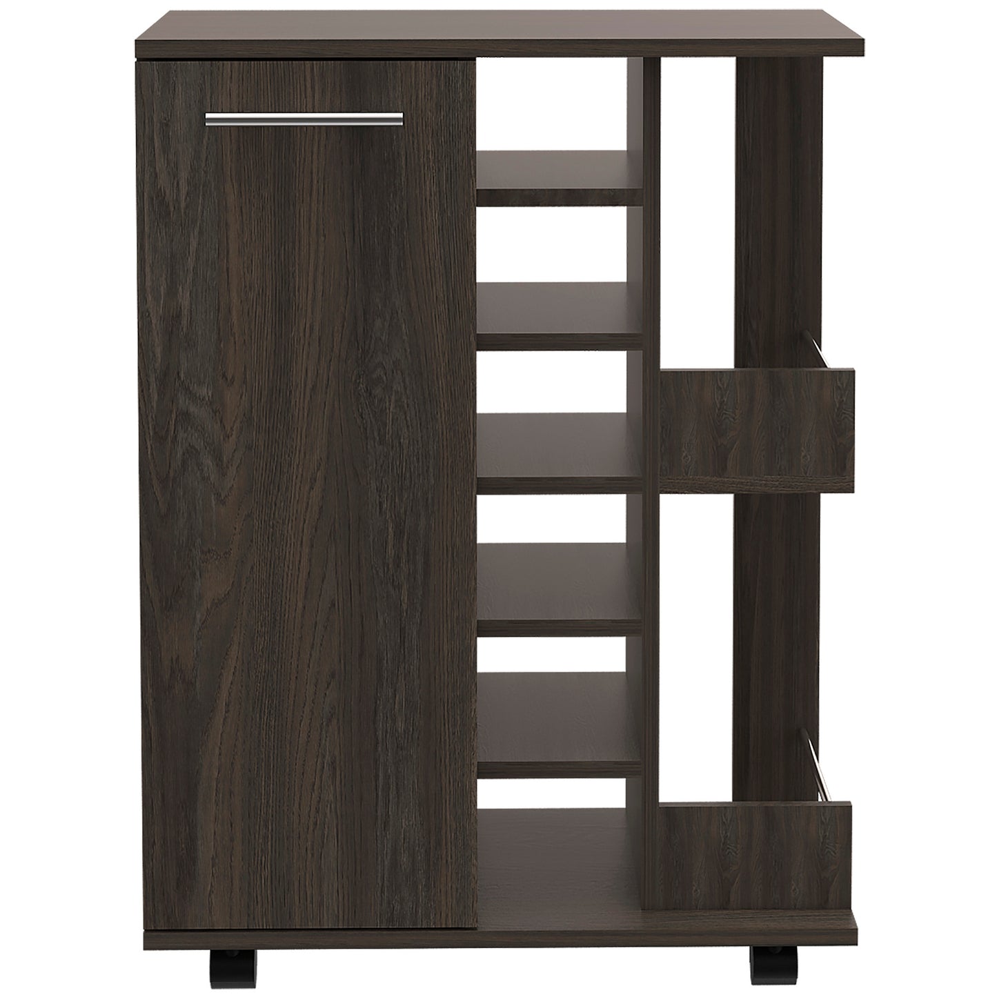 Bar Cart with Division Carbon - Espresso