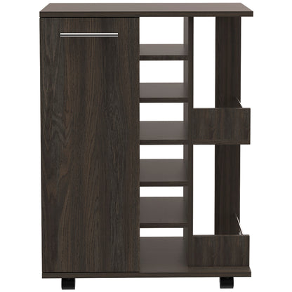 Bar Cart with Division Carbon - Espresso