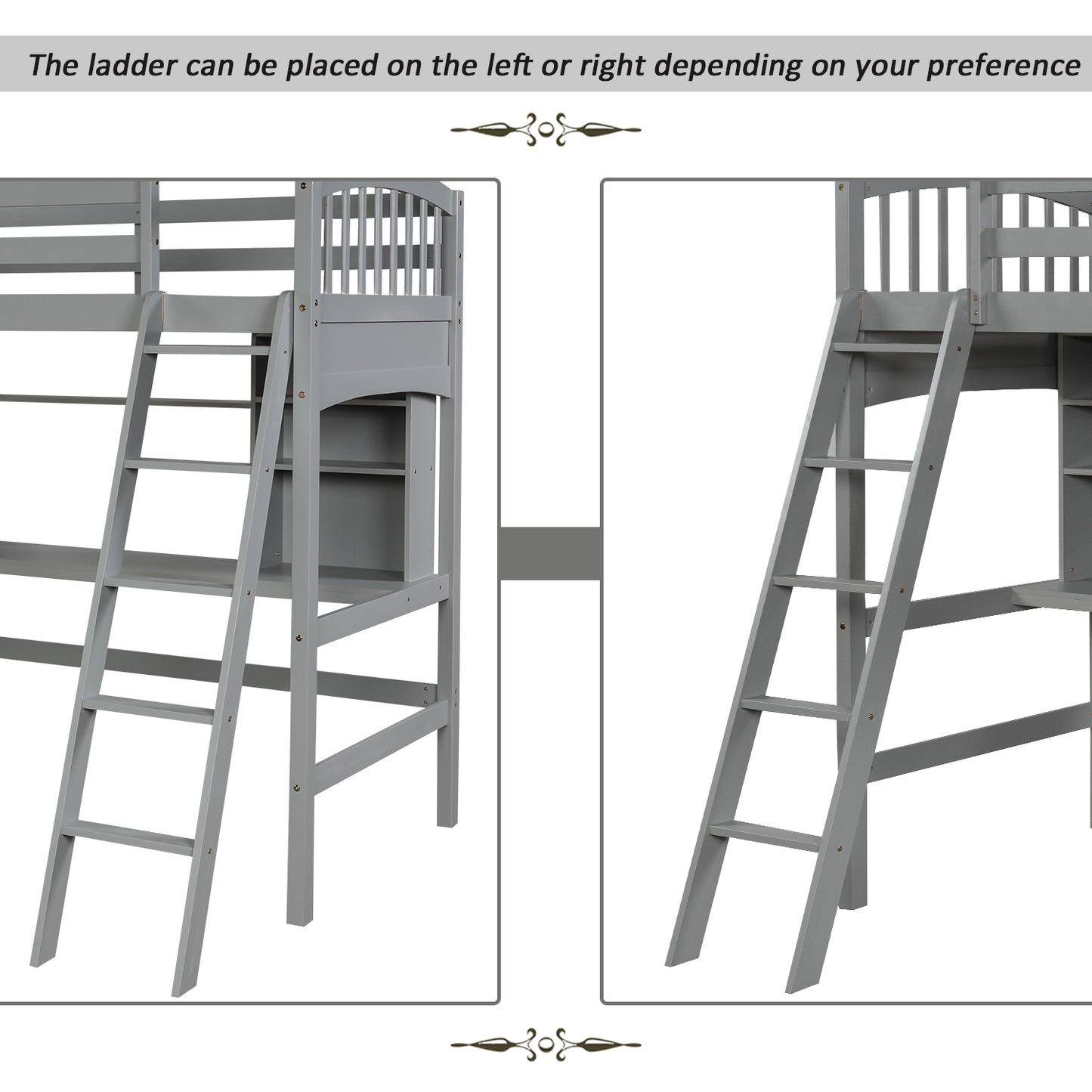 Gray Haven Loft Bed