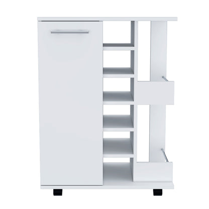 Bar Cart with Division Carbon - White