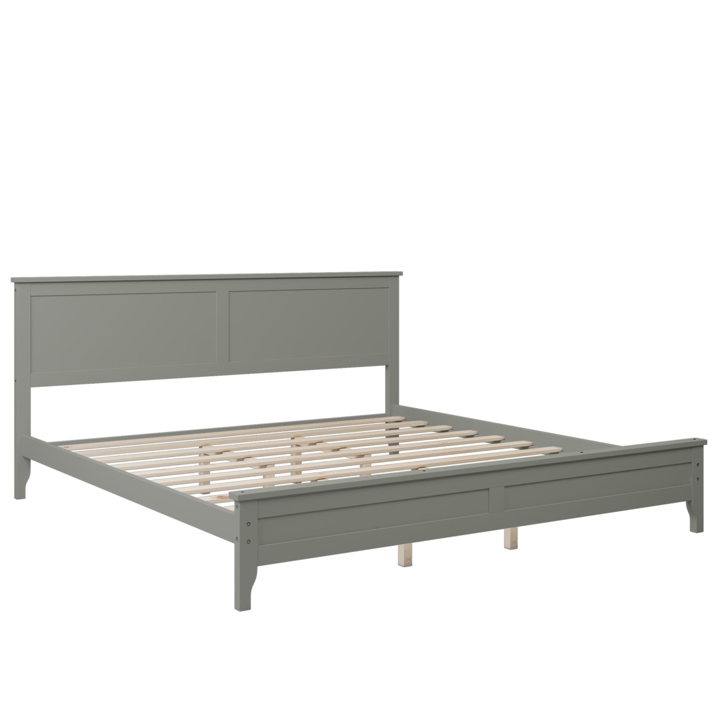 Miller King Size Platform Bed Frame - Gray