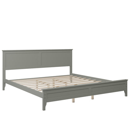 Miller King Size Platform Bed Frame - Gray