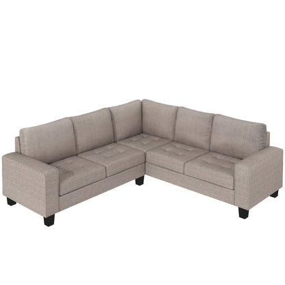 OrisLux Sectional Lounge: Ultimate Space-Saving Sofa with Ottoman & Cup Holders