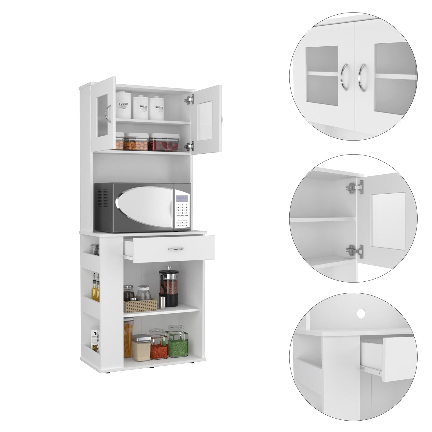 Bella Pantry Cabinet - White