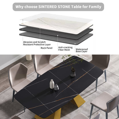 Golden Curve Dining Table