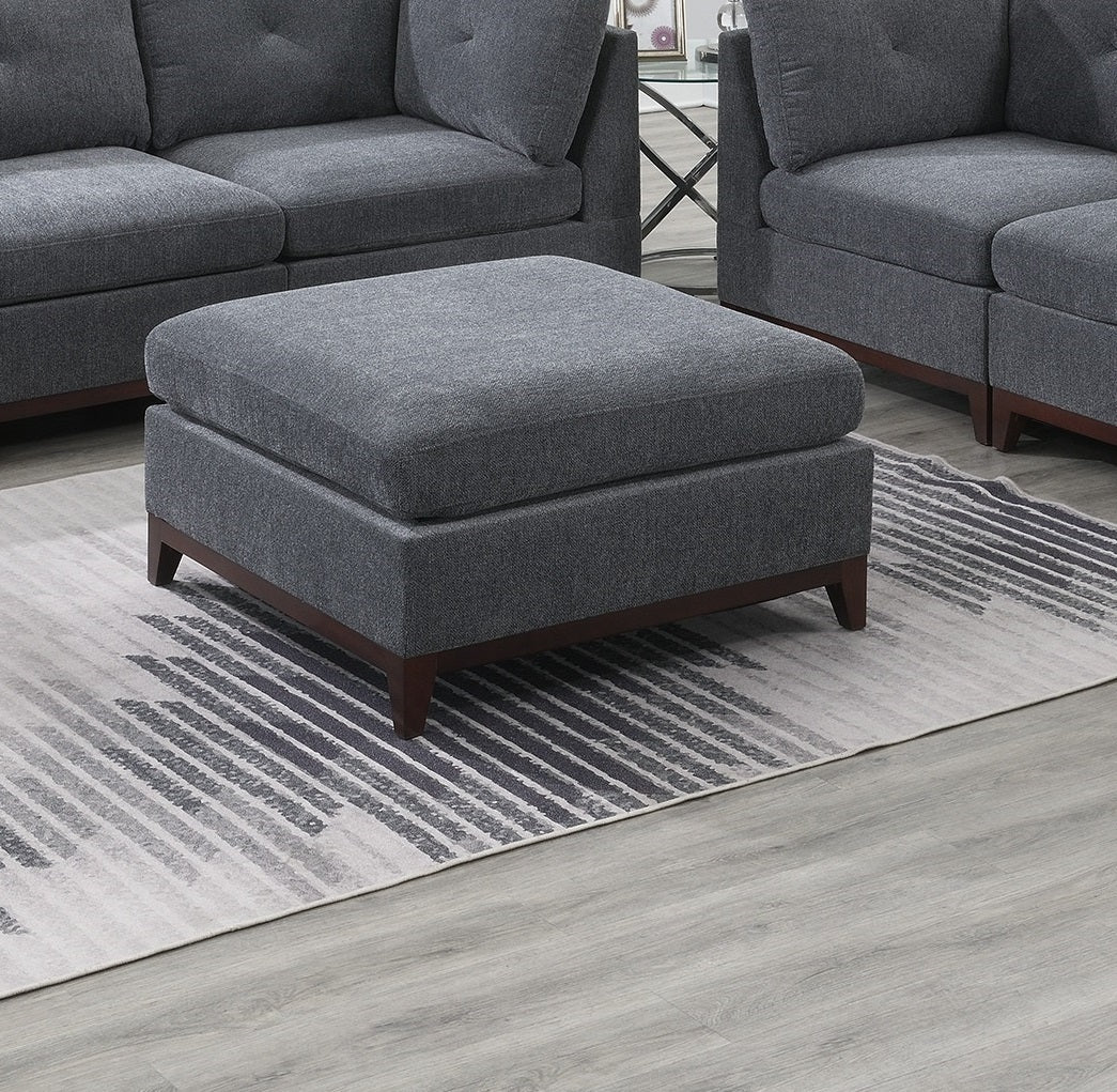 Chenille Comfort Ottoman