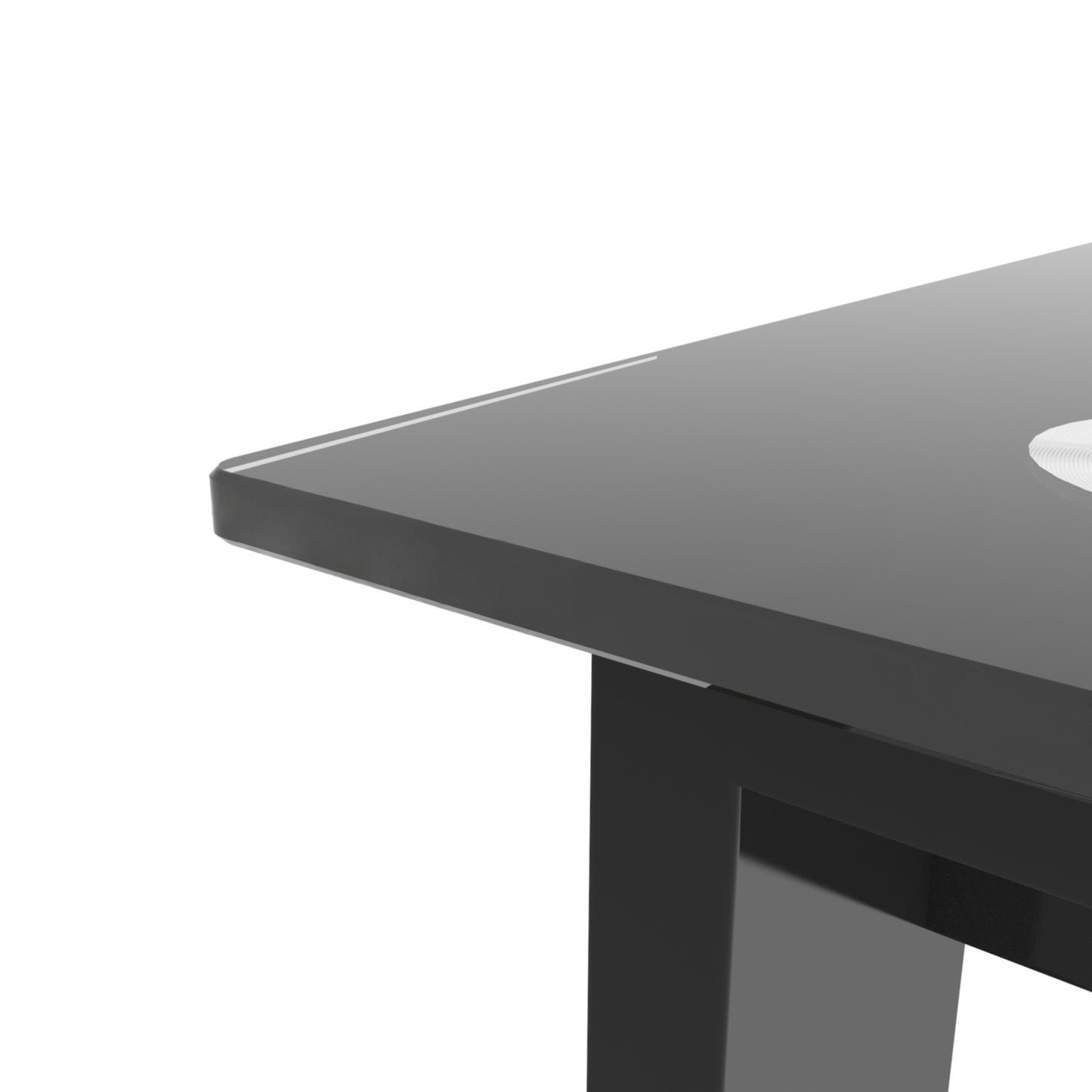 Elegant Black Glass Dining Table