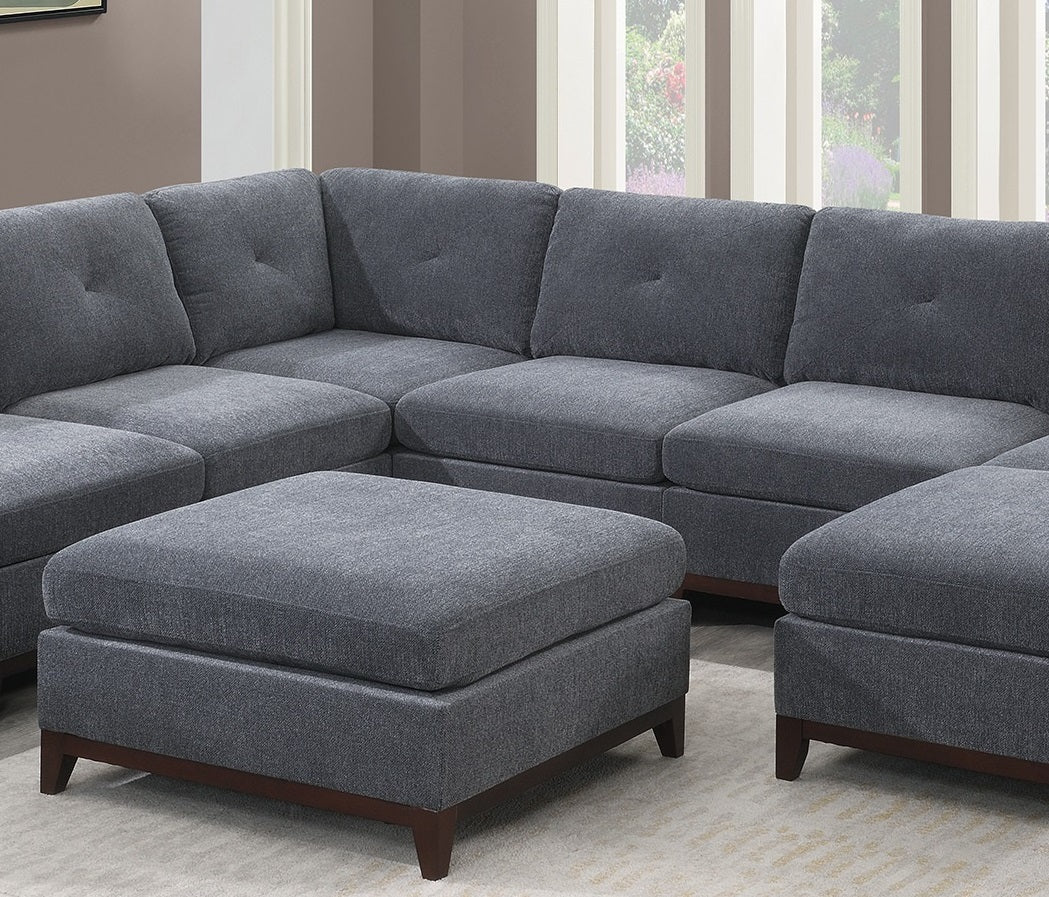 Chenille Comfort Ottoman