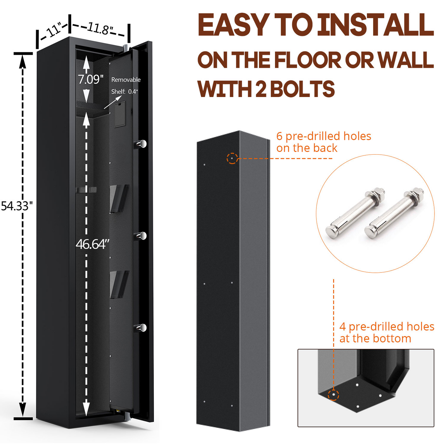 Fingerprint unlock Gun Safe