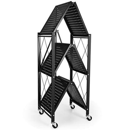 Simple Deluxe II 3-Tier With Wheels- Black