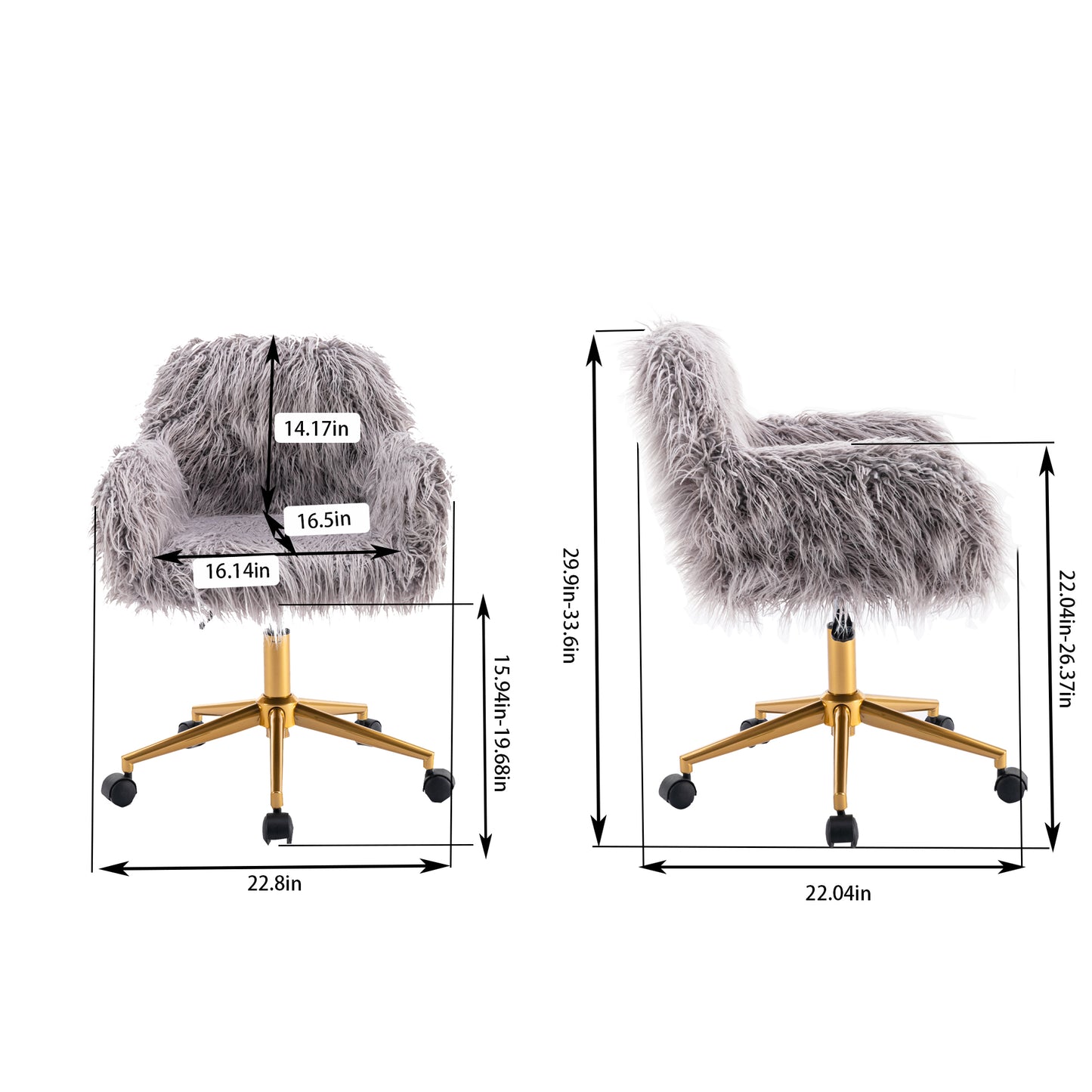 Luxury Lush Faux Fur Glam Chair