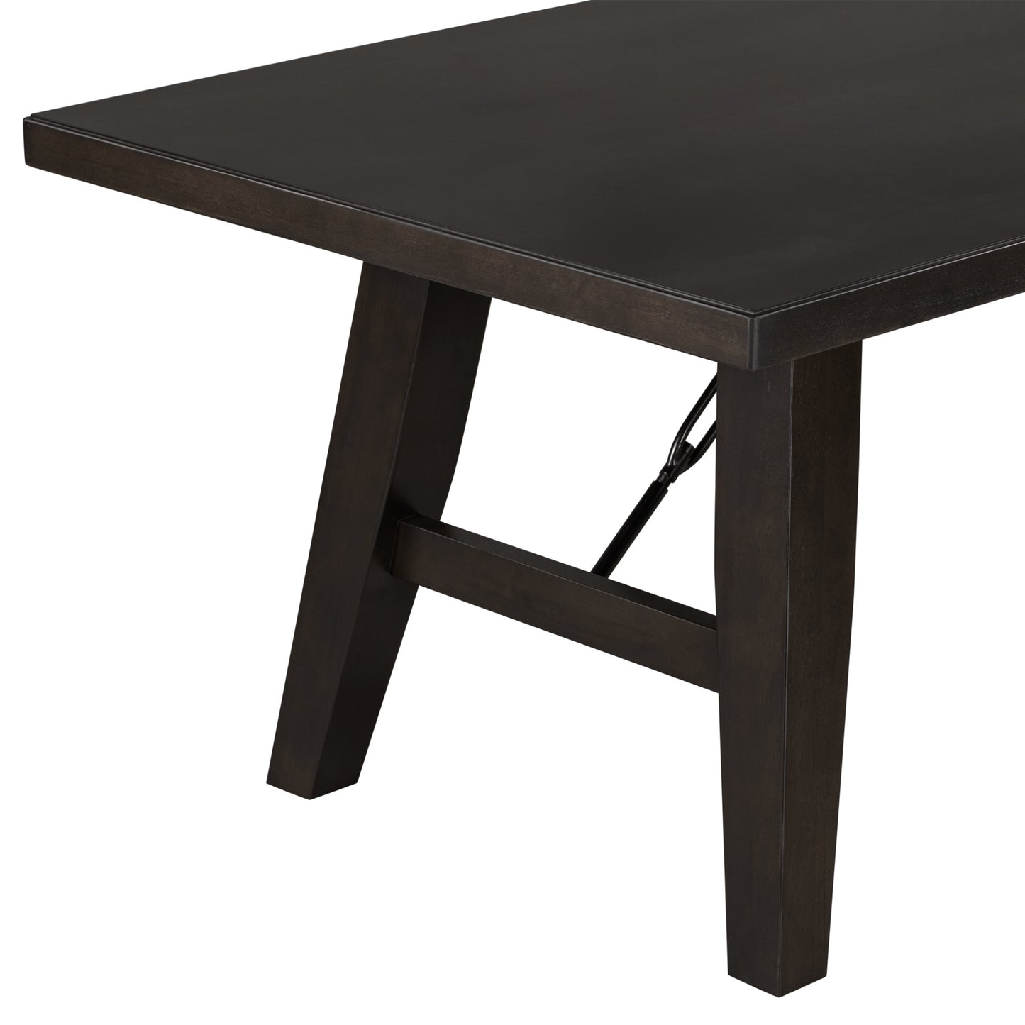 Rustic Elegance 72" Espresso Wooden Table with Chain Bracket