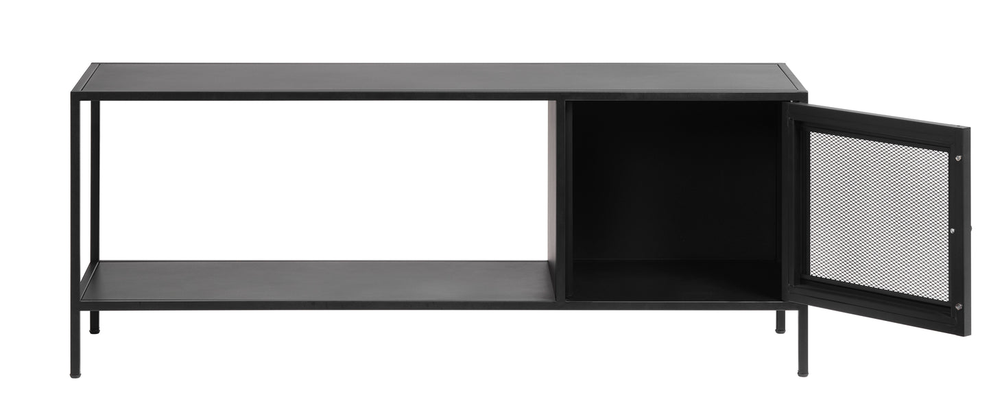 Noir III Metal Mesh Door Storage Bookcase