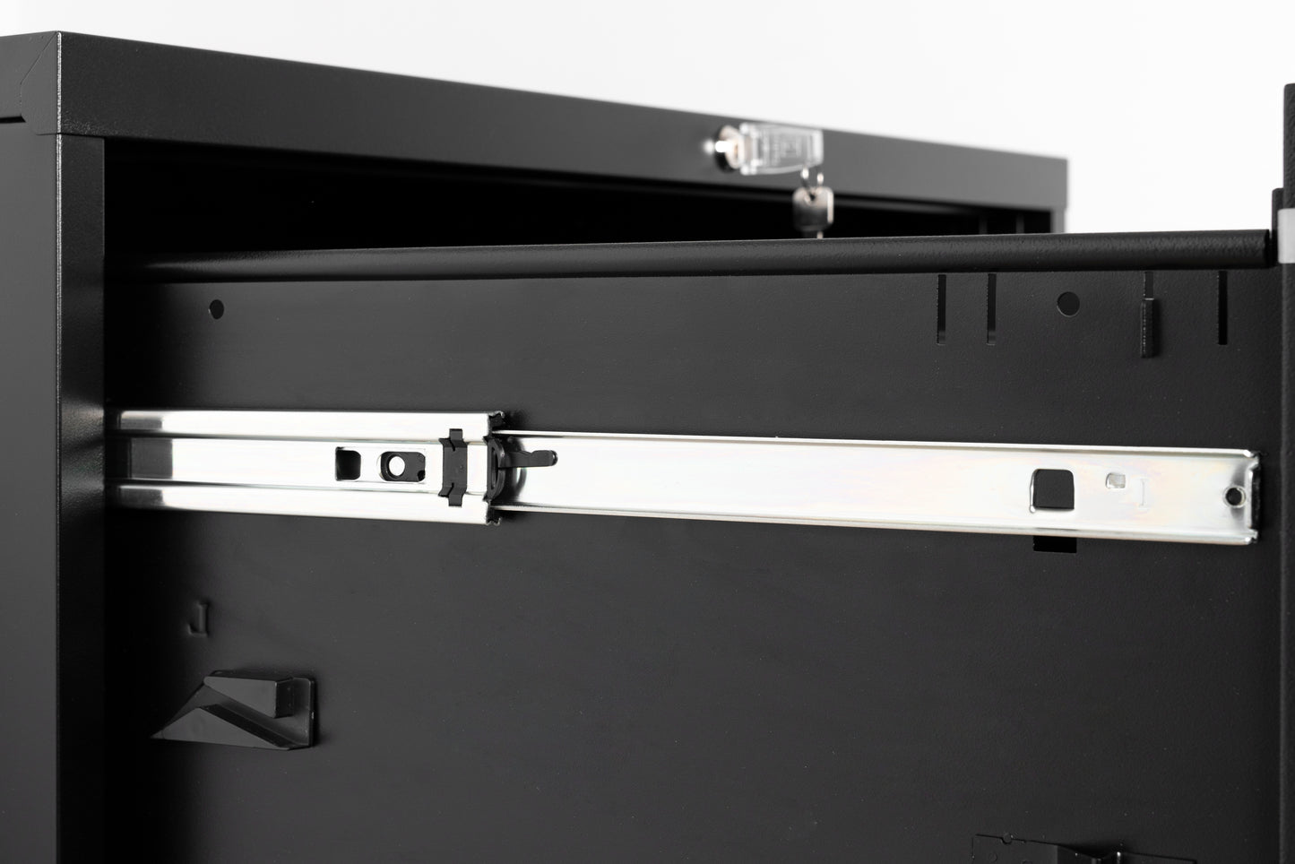 Metal Steel 2 Drawer Lateral Filing Cabinet - Black