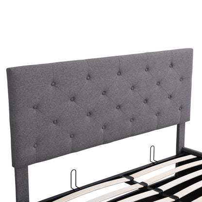 Royal Rest Upholstered Platform Bed - Gray
