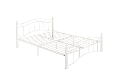 Royal Dream Queen Size Metal Bed Frame - White