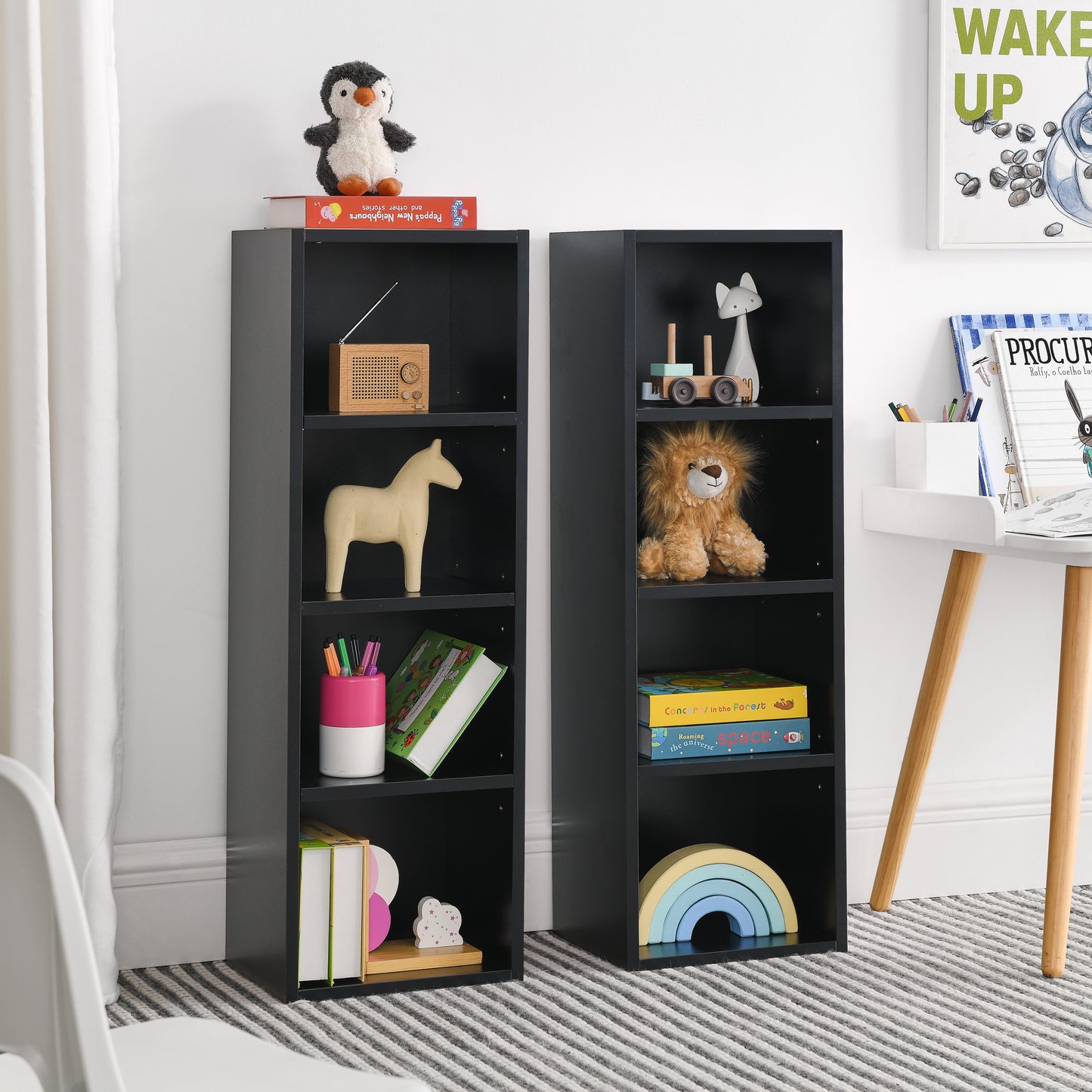 Slim Storage Cabinet - Black