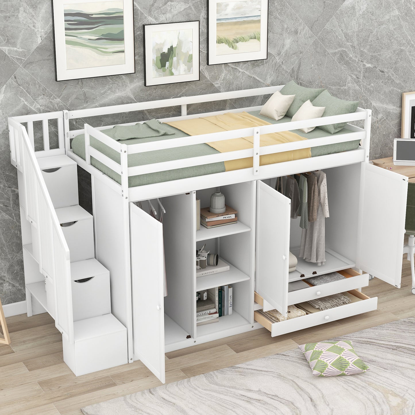 Lofty Haven: The Ultimate Storage Bed