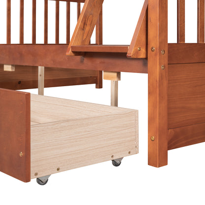 Walnut Haven Twin-Over-Full Bunk Bed