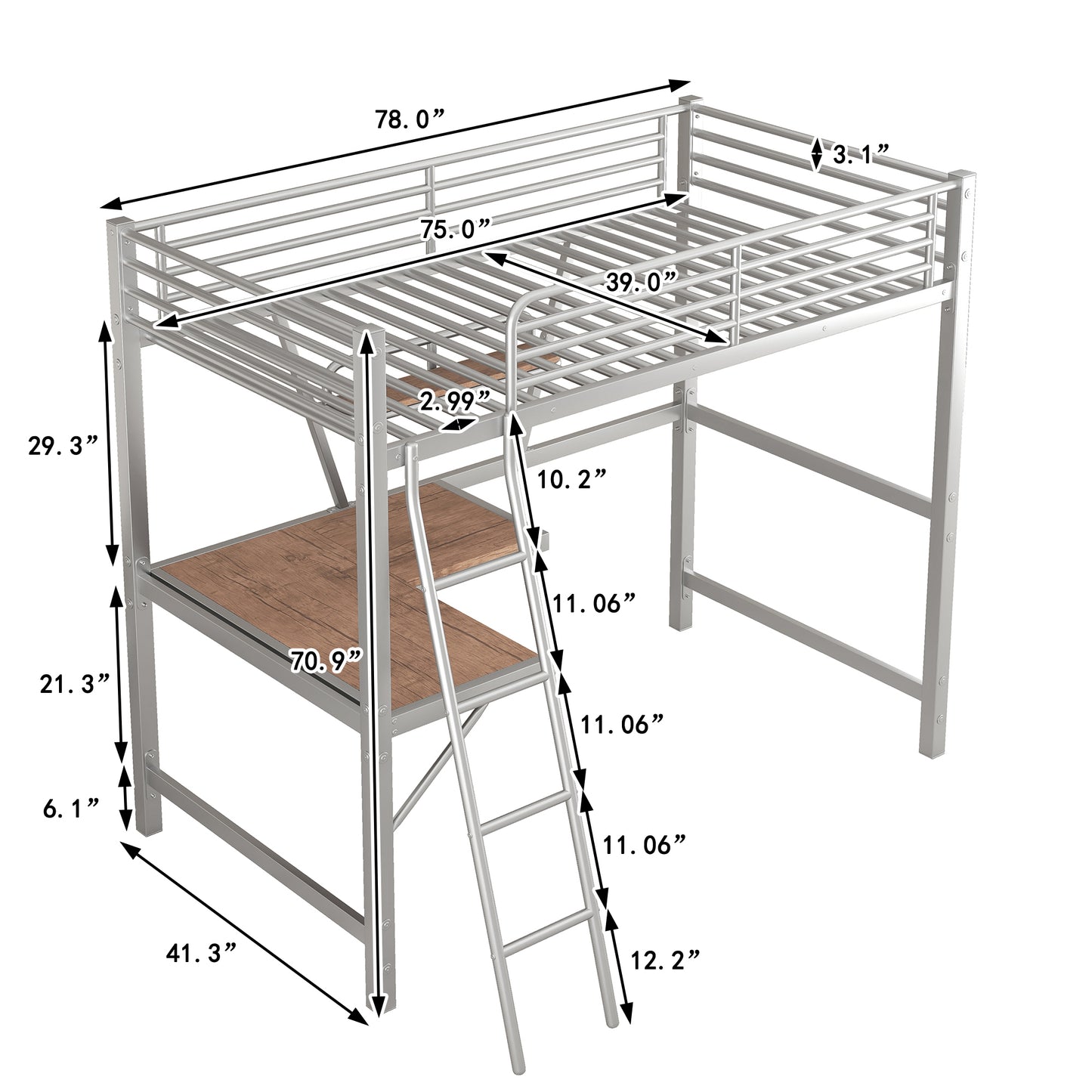 Silver Haven Loft Bed