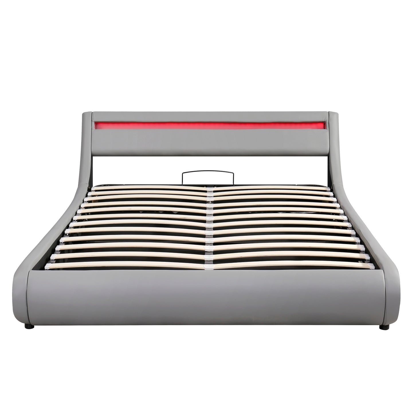 Farah Queen Size Storage Platform Bed w Hydraulic System - Grey