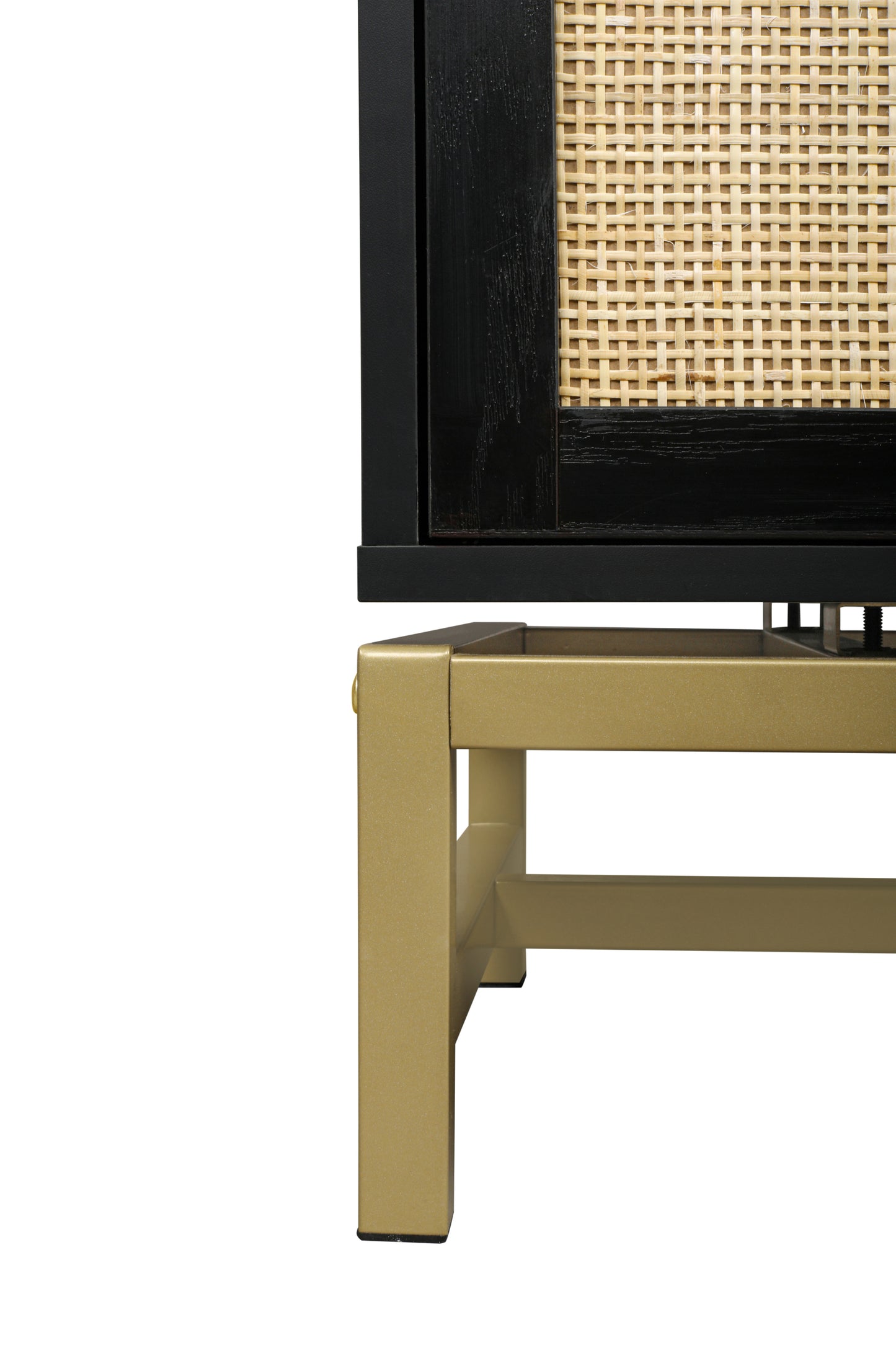Rattan Black Frame Cabinet