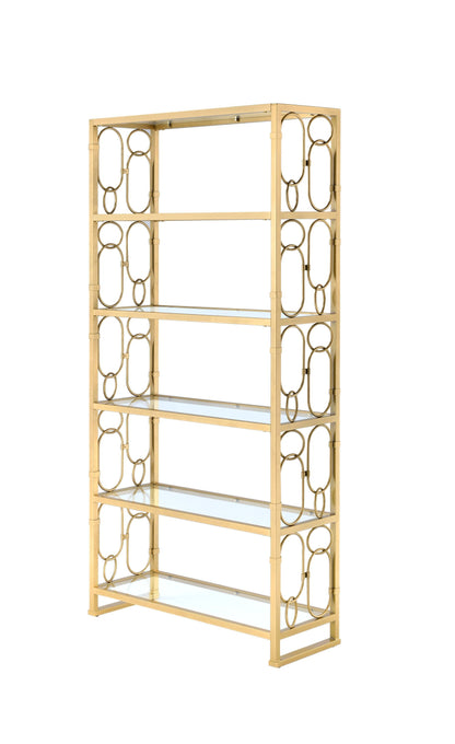 Milavera Glass Bookshelf