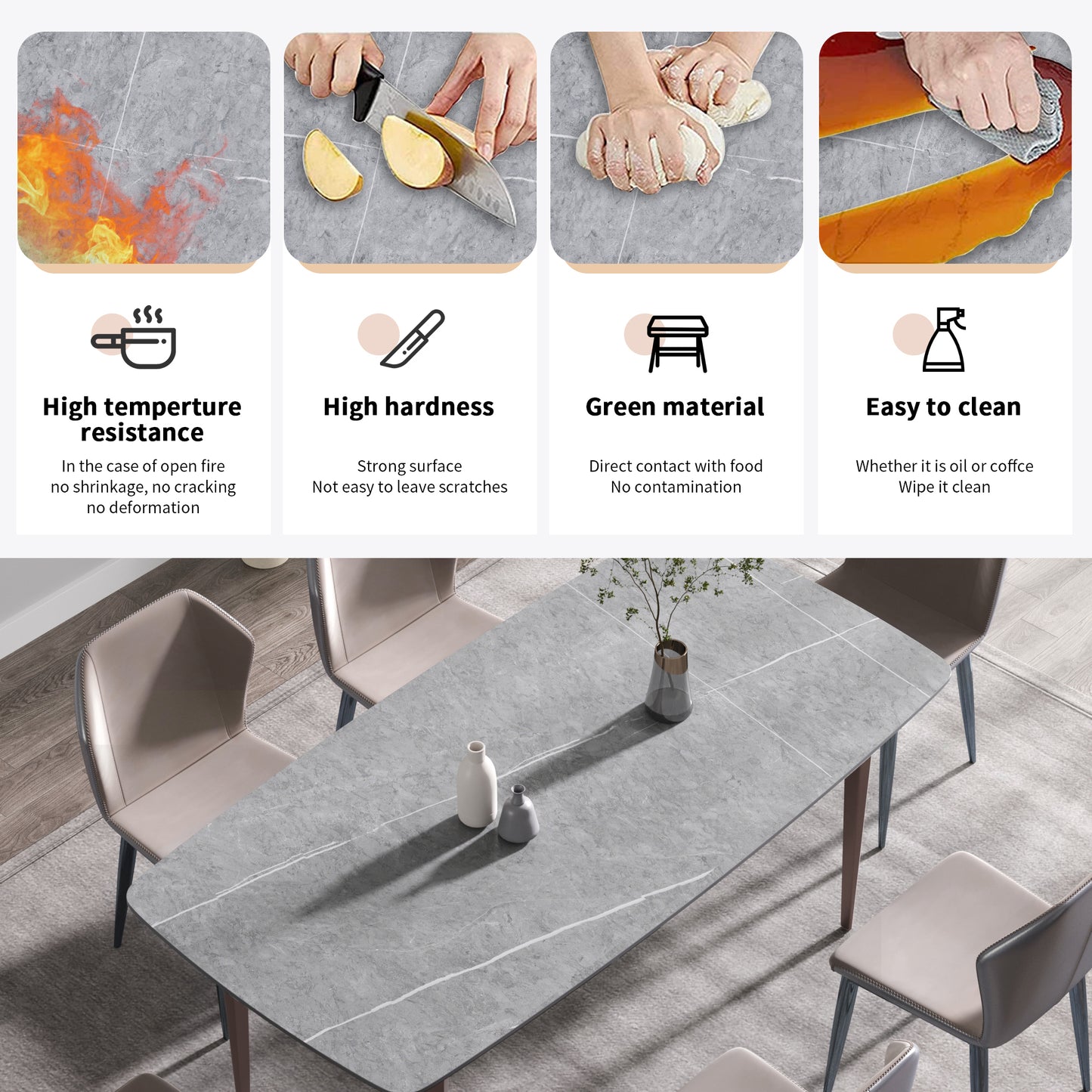 Elegant Curve Dining Table