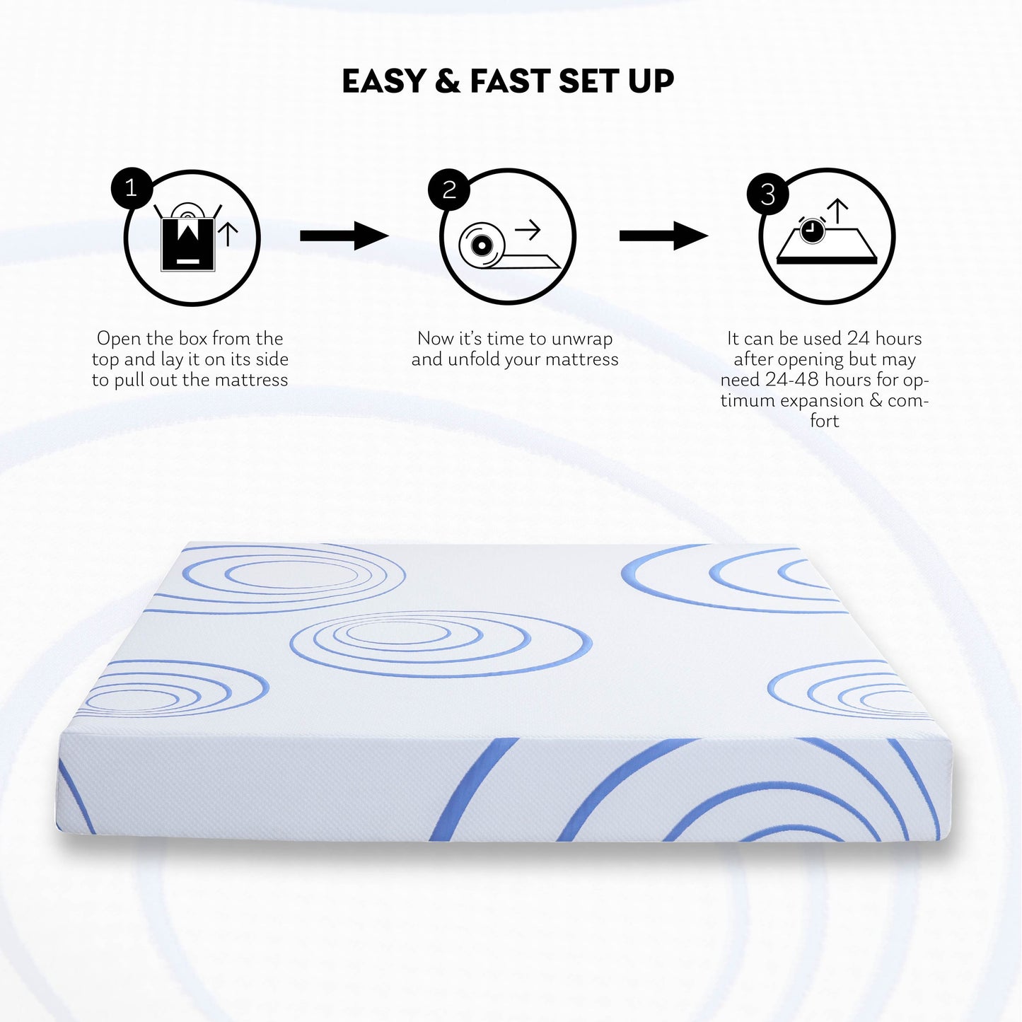 Bamboo Charcoal Infused Gel Memory Foam  8" Mattress - Queen