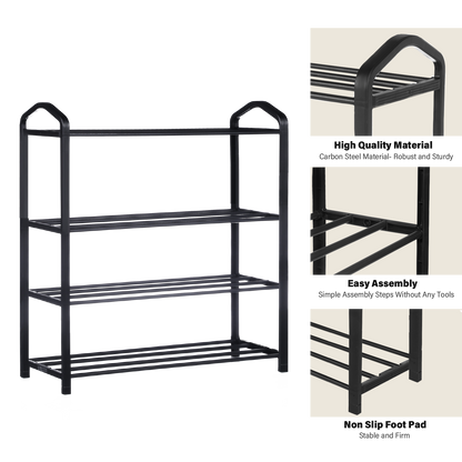 Stack Pro 4-Tier Stackable Shoe Rack