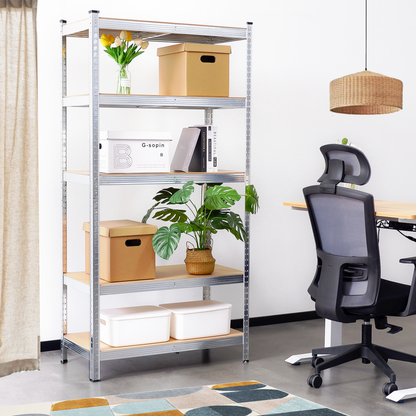 Silver Max Storage 5-Tier Utility Shelves - M