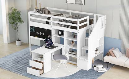 Smart Space Twin Loft Bed : The Ultimate Study and Storage Solution