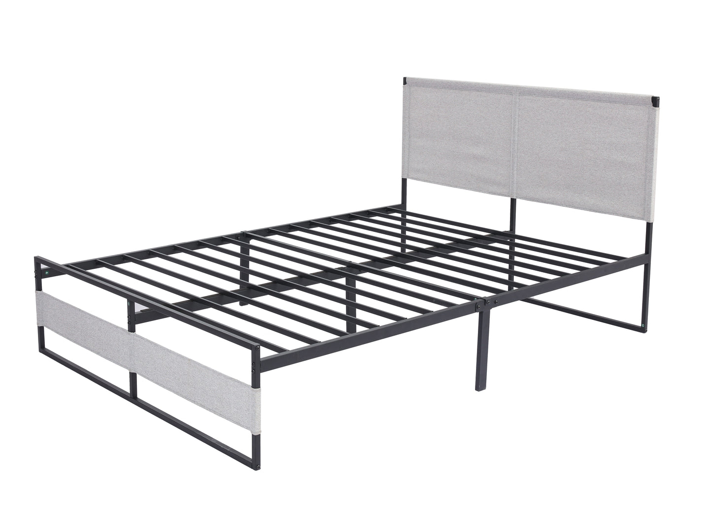 Ovi King Size Metal Bed Frame - Gray