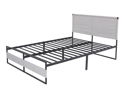 Ovi King Size Metal Bed Frame - Gray